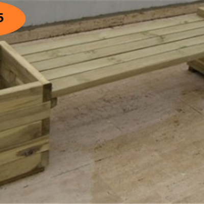 Ahşap Saksılı Bank (AGB 15)